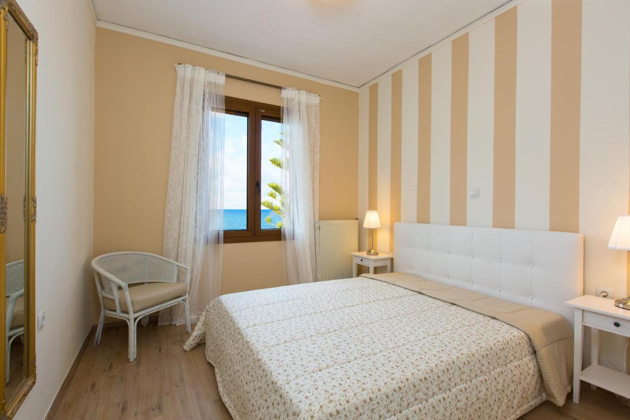 Beachfront Family Villa Katerina With Private Pool, Playground, Bbq & Amazing Sea Views! Petres  Exteriör bild