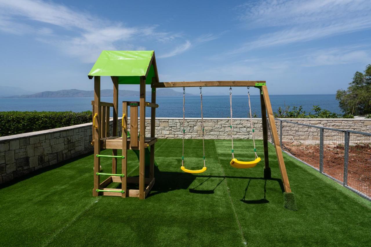 Beachfront Family Villa Katerina With Private Pool, Playground, Bbq & Amazing Sea Views! Petres  Exteriör bild