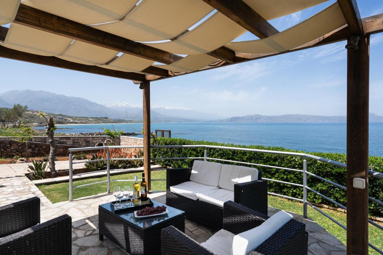 Beachfront Family Villa Katerina With Private Pool, Playground, Bbq & Amazing Sea Views! Petres  Exteriör bild