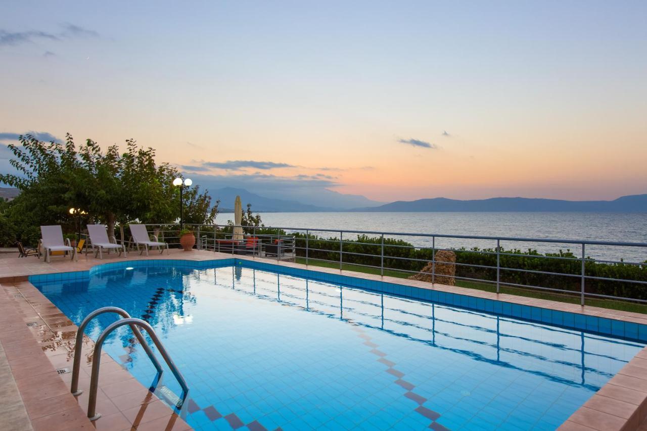 Beachfront Family Villa Katerina With Private Pool, Playground, Bbq & Amazing Sea Views! Petres  Exteriör bild