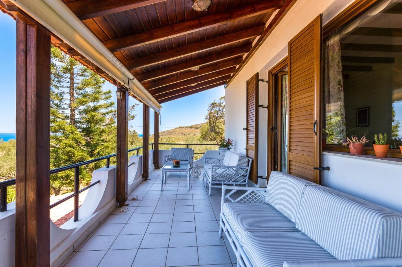 Beachfront Family Villa Katerina With Private Pool, Playground, Bbq & Amazing Sea Views! Petres  Exteriör bild